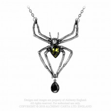 Emerald Venom Halsband från Alchemy England - Spindel med Kristall