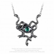 Gorgon's Eye Halsband från Alchemy England - Drake med Öga av Kristall