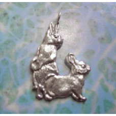 Rabbits on the Lookout Pendant No. n14035