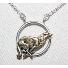 Borzoi in Circle Necklace No. n10115