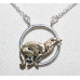 Borzoi in Circle Necklace No. n10115