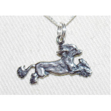 Chinese Crested Charm No. n12198 Jumping in sterling silver