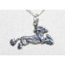 Chinese Crested Charm No. n12198 Jumping in sterling silver