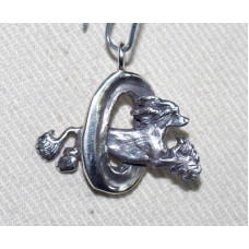 Chinese Crested Agility Pendant No. n15019 Tire Jump in sterling silver