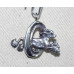Chinese Crested Agility Pendant No. n15019 Tire Jump in sterling silver