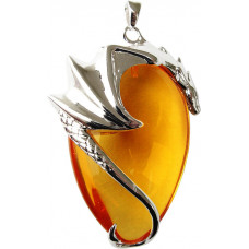 Basking Draca Pendant for Money and Luck by Anne Stokes