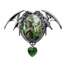 Kindred Spirits Hängsmycke av Anne Stokes - Flicka med Drake Kamé