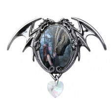 Once Upon a Time Hängsmycke av Anne Stokes - Flicka med Drake Kamé