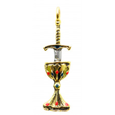 Blade and Chalice Pendant for Perfect Love and Perfect Trust - Knights Templar Sword and Cup