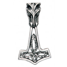 Wolf Hammer Pendant for Strength and Vitality - Viking Amulett