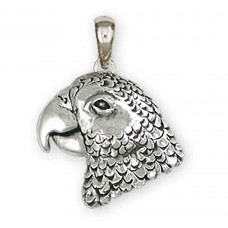 Grå Jako Hängsmycke nr AFG02X-P - Fågel Papegoja