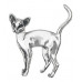 Katt Siames Brosch nr b15040