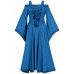 Aisling Maxi Tall Medieval Dress size L in Blue Divine