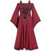 Aisling Maxi Tall  Medieval Dress size M in Burgundy Wine