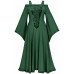 Aisling Maxi Tall  Medieval Dress size L in Forest Green