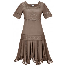 Callie Midi Klänning stl L i Choklad