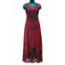 Ena Maxi Tall Klänning stl M i Burgund