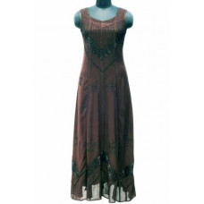 Ena Maxi Tall Klänning stl XL i Choklad