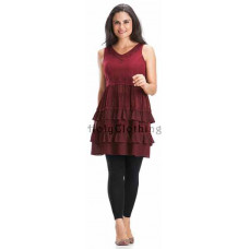 Shania Klänning stl S i Burgund