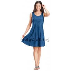 Sierra Mini Klänning stl L i Safir