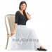 Analee Maxi Skirt in size L/XL in White Ivory
