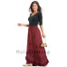Olivia Maxi Kjol stl 2XL/3XL i Burgund