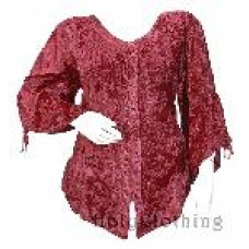 Ariel Medieval Top size 3X in Ruby Red