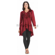 Loralee Topp stl L i Burgund