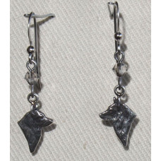 Welsh Corgi Örhängen nr e13116 - Litet Huvud i sterling silver