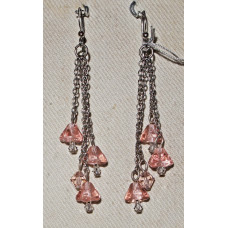 Pink Bells in Chains Earrings No. e14256