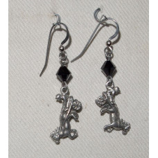 Häst Travhäst med Sulky Örhängen