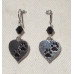 Heart with Paw Prints Earrings No. e16063