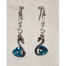 Svan i Kristall Örhängen nr e16073