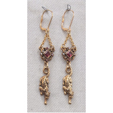 Leopard Örhängen med Kristall nr e16105