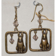 Kanin i Ram Örhängen nr e16114