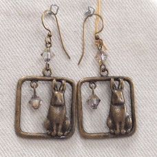 Kanin i Ram Örhängen nr e16121