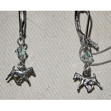 Jack Russel Terrier Trotting Small Earrings No. e16236