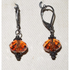 Crystal in Copper Earrings No. e16293