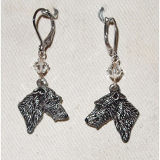 Scottish Deerhound Small Head Earrings No. e17025