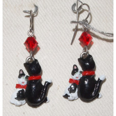 Katt och Kattunge Örhängen nr e17090