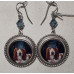 Basset Hound in Top Hat Cameo Steampunk Earrings No. e17103