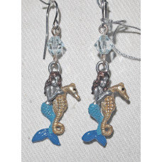 Sjöjungfru med Sjöhäst Örhängen nr e17180