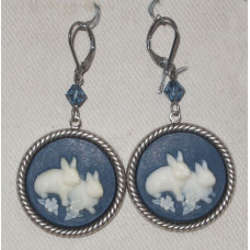 Kaniner Kamé Örhängen i blått nr e18004