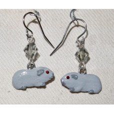 Guinea Pig Grey Earrings No. e18055