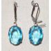 Aquamarine Crystal Earrings No. e18066