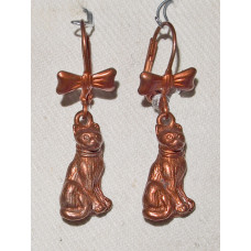 Cat in Gingerbread Coulor Earrings No. e18095