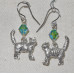 Cat with Happy Tail Earrings No. e19065