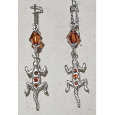 Ödla med Kristaller i Topas Örhängen nr e19138