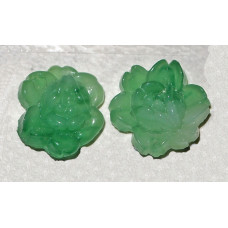 Blomma Ros i Aventurin Örhängen nr e19151