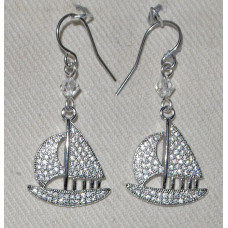 Boating Sailing Boat Earrings No. e19216